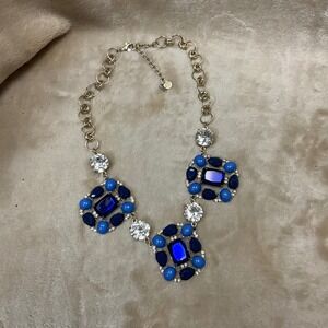 Talbot Blue Rhinestone Statement Necklace